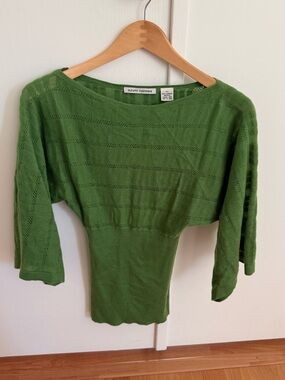 Autumn Cashmere Kelly Green Cashmere Knit Top